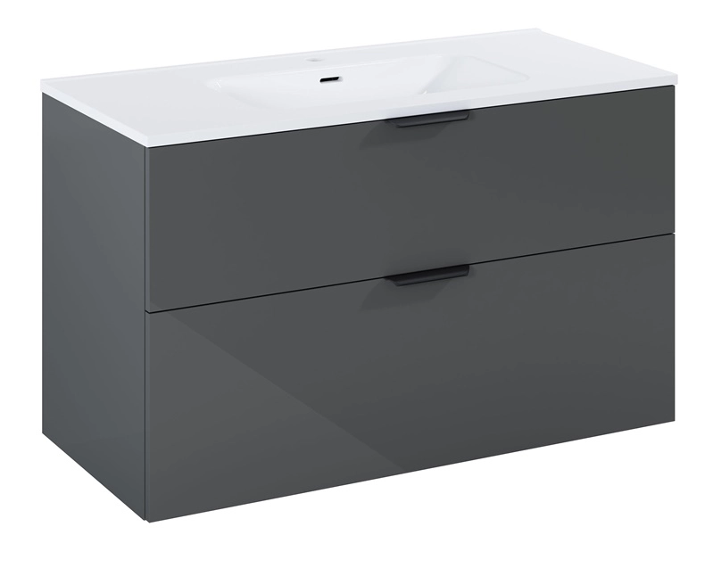 CAB WITH BASIN EKOLINE 100 ANTHRACITE