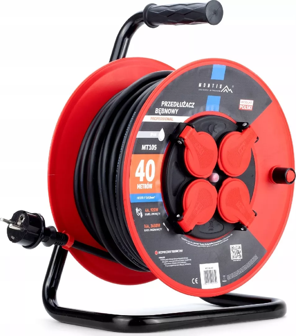 Montis Przedłużacz bębnowy PROFESSIONAL MT105-40 4x2p+Z