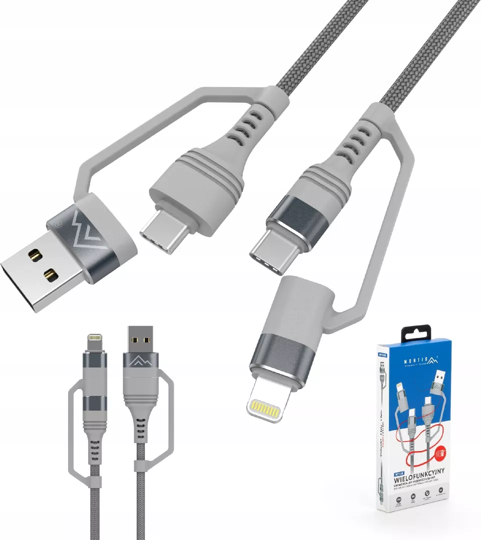 Montis Kabel USB 4w1 USB A-C-Lightning