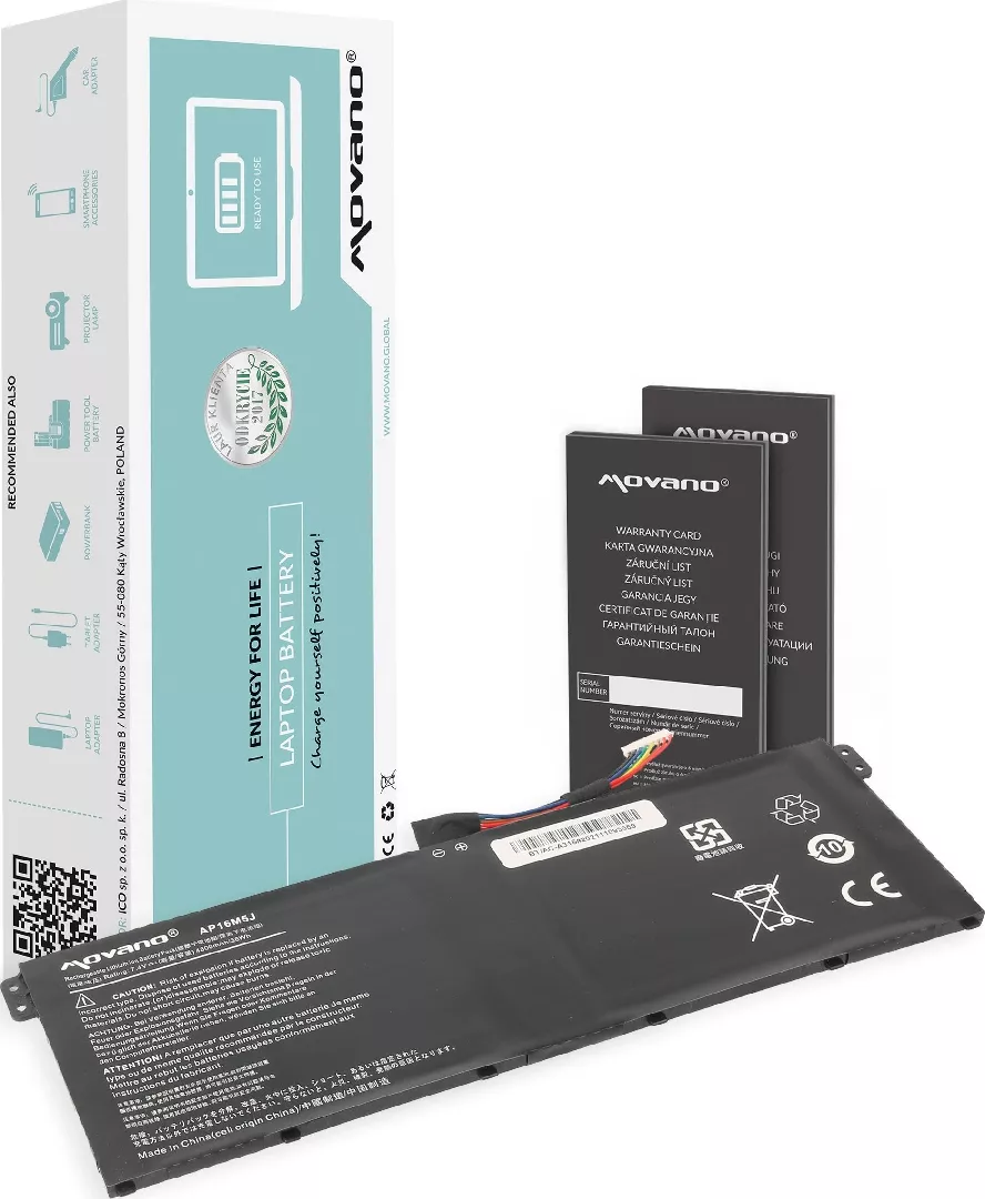 Bateria Movano Bateria AP16M5J do Acer