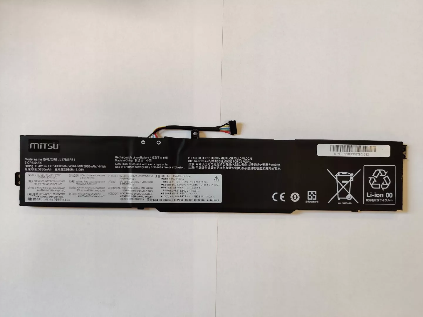 Bateria Movano Bateria L17M3PB1 do Lenovo