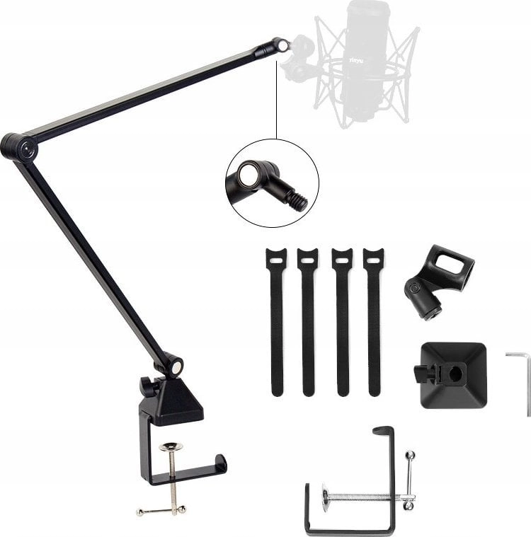 Mozos Black SB42 desktop microphone stand
