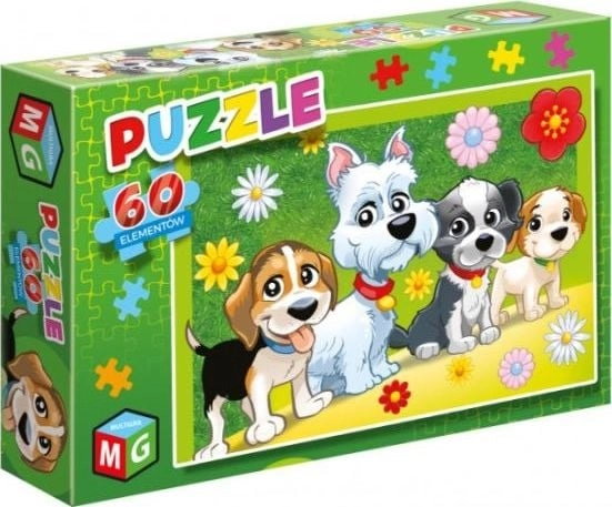 Multigame Puzzle 60 Flower dogs 435812