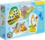 Multigame Baby Puzzle 4in1 Wild animals