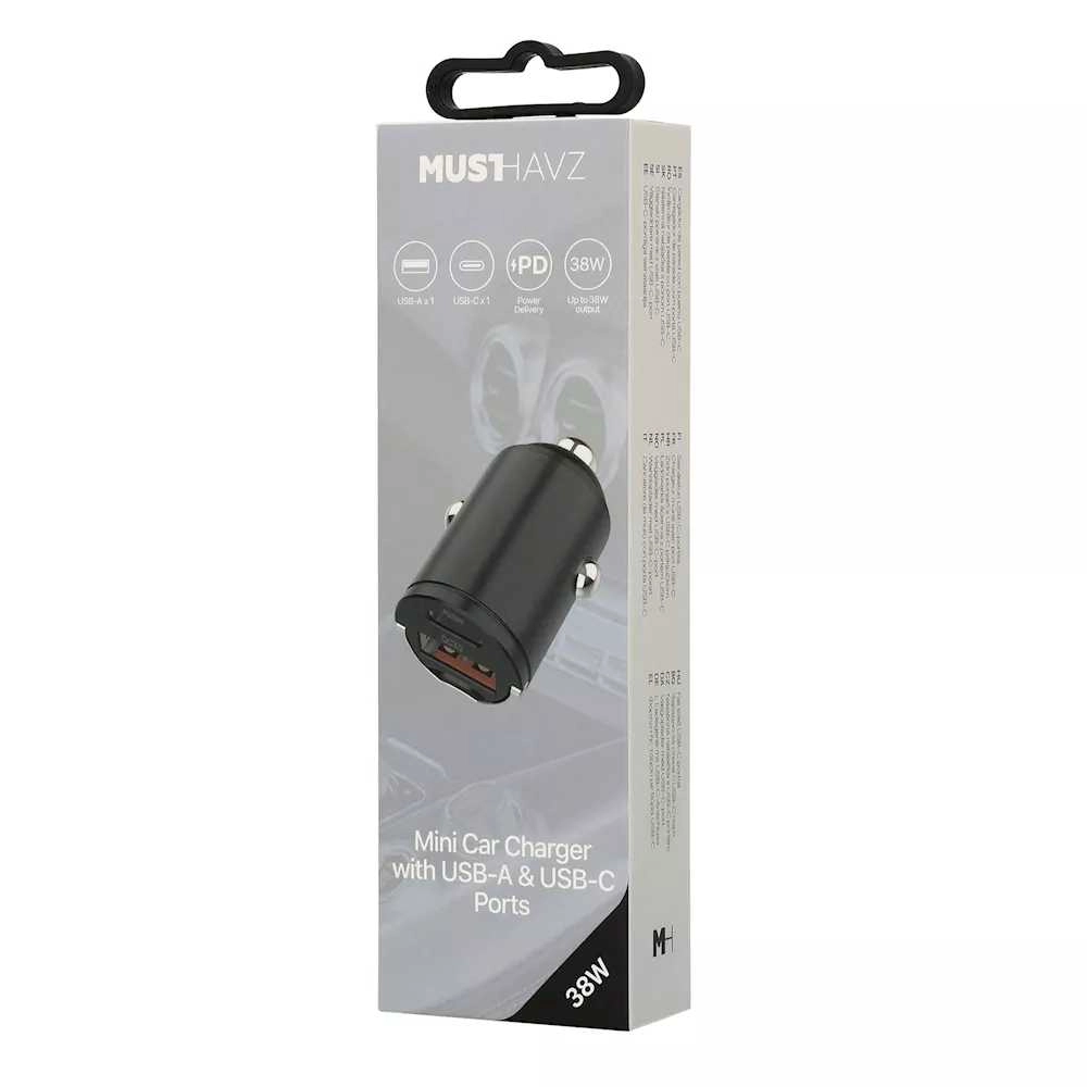 Car charger USB-A  USB-C 38W by