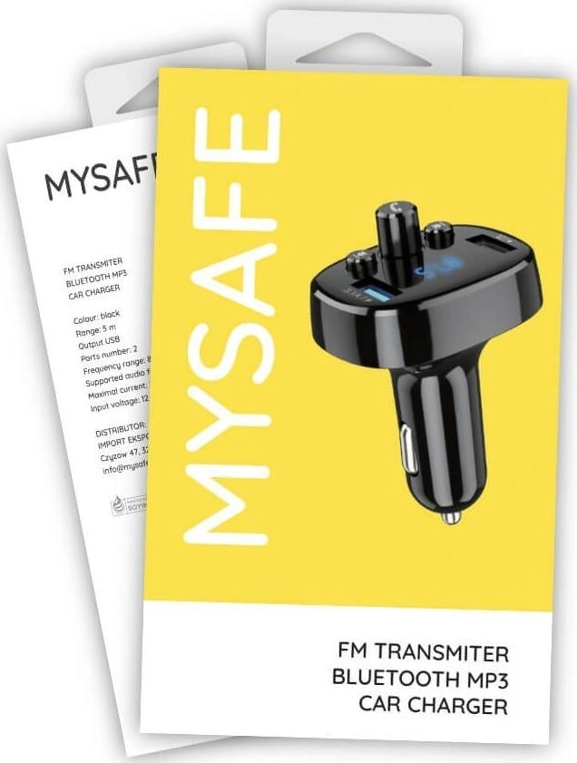 Transmiter FM Mysafe MYSAFE TRANSMITER ŁADOWARKA