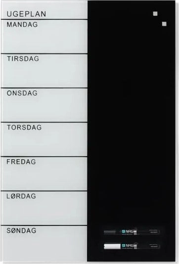 Magnetic NAGA glass board weekly planner