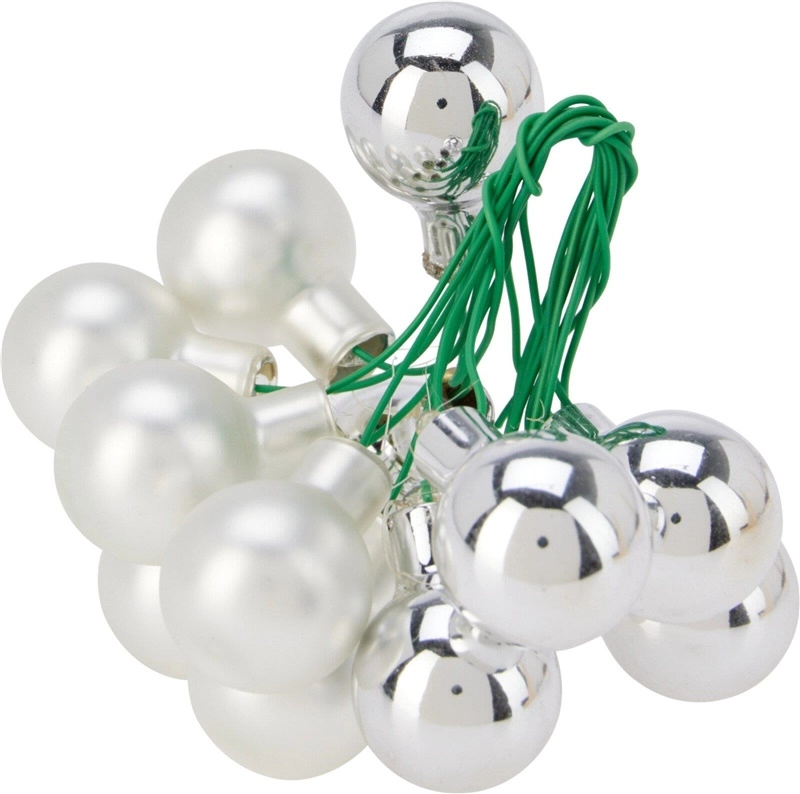 ORNAMENT GLASS WITH WIRE SILV D2CM