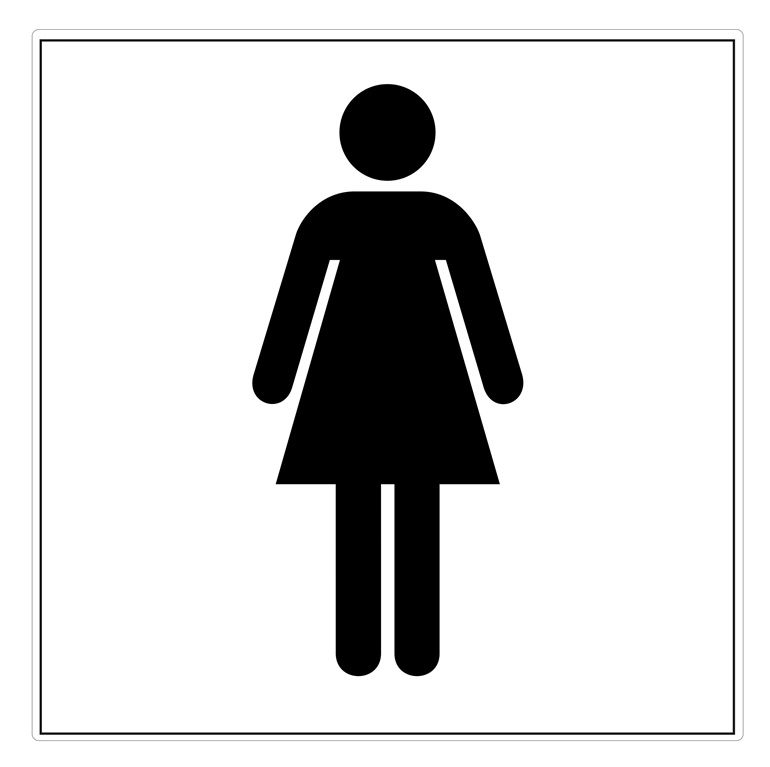 STICKER TOILET FOR WOMEN 70X120MM Lip