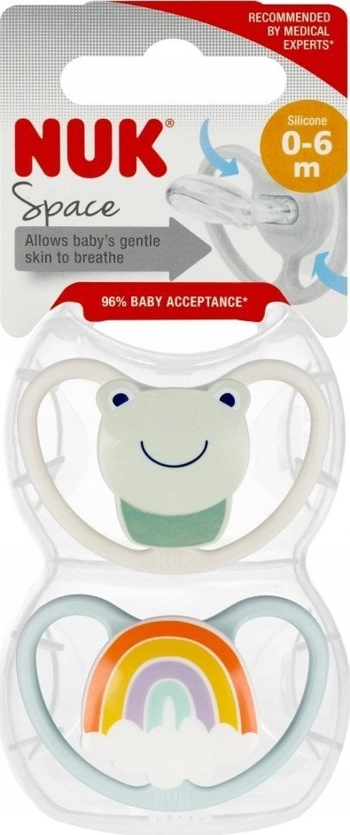 NUK Silikonowy smoczek Space anatomiczny 2