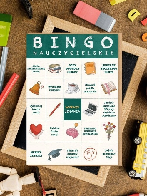 Occasional card for a Bingo teacher