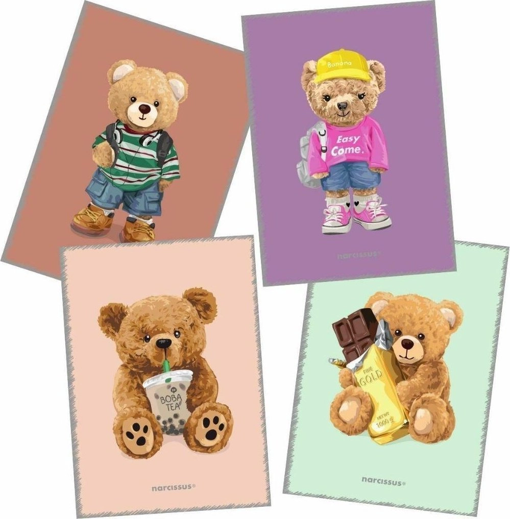 A4/60K gridded PP Teddies notebook (4