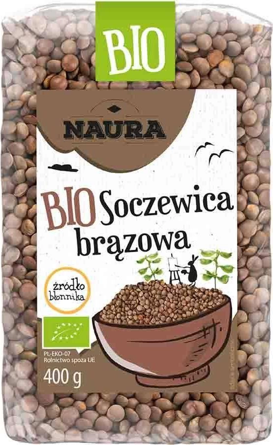 Naura Soczewica brązowa BIO 400 g