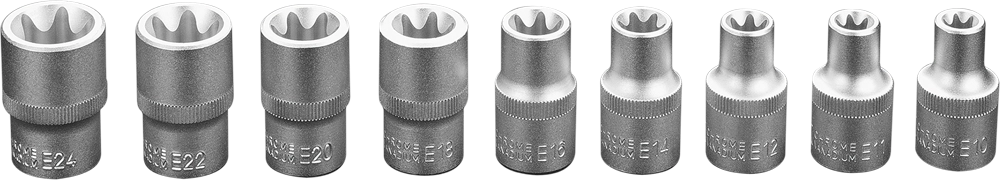 Neo Torx socket set 1/2`` E10-E24