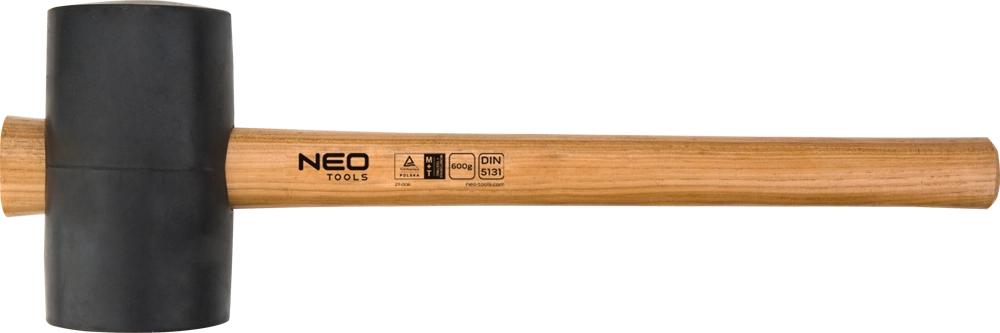 Neo Rubber hammer with wooden handle