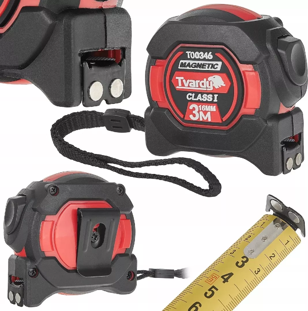 Double-sided nylon tape measure with magnet