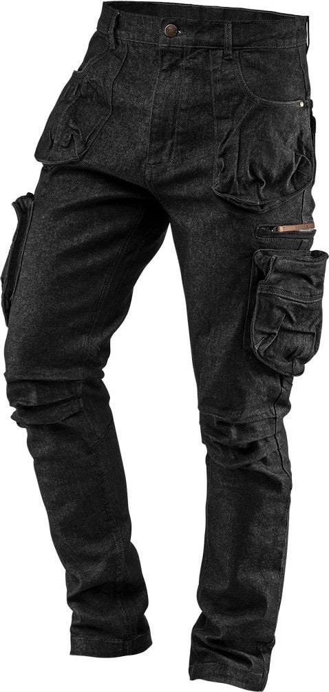 DENIM 5-pocket work trousers black size