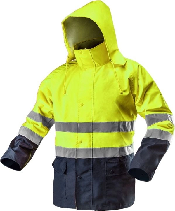 Waterproof high-visibility work jacket  yellow  size