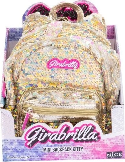 Nice Girabrilla Backpack Kitty golden 02508C