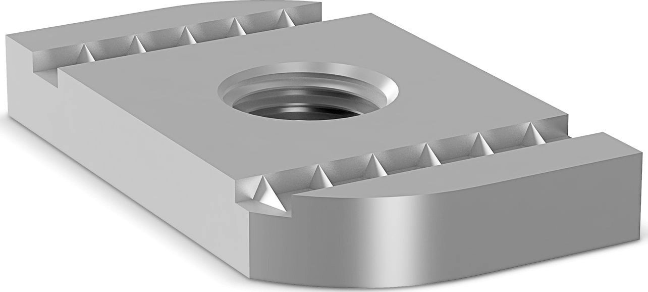 Rectangular serrated nut M12 for MG