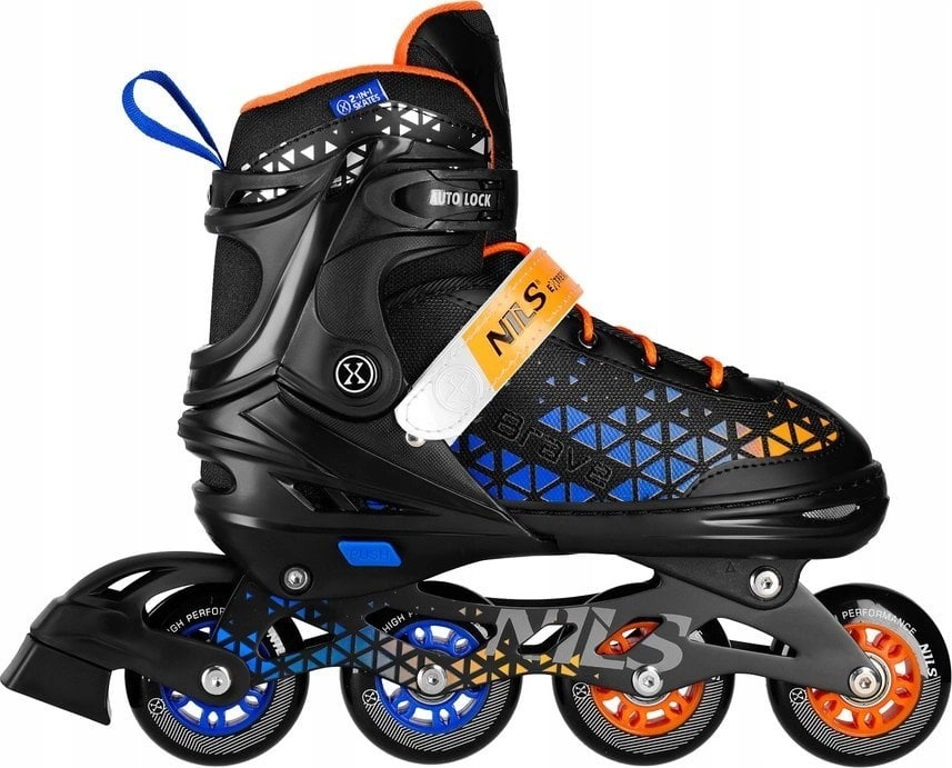 NH18190A BRAVE 4in1 INLINE SKATES BLUE-ORANGE