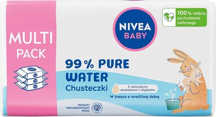 Nivea Chusteczki nawilżane 99% Pure Water