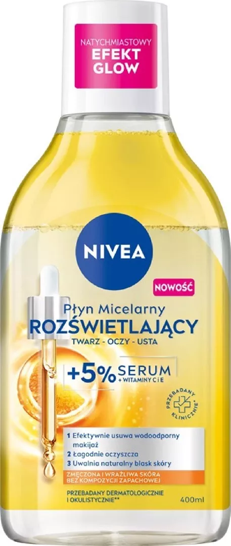 Nivea Micellar fluid illuminating face-eyes-lips +
