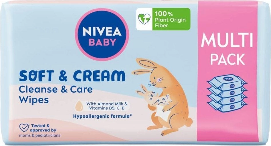 Nivea Soft Cream wet wipes 4x57