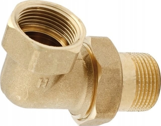 BRASS ANGLE FITTING 3/4`` WITH O-RING
