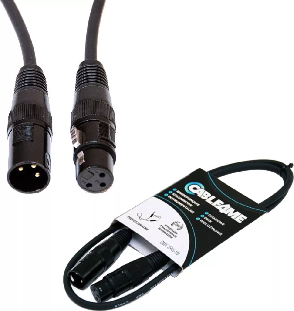 CABLE4ME kabel DMX 3Pin 1m przewód