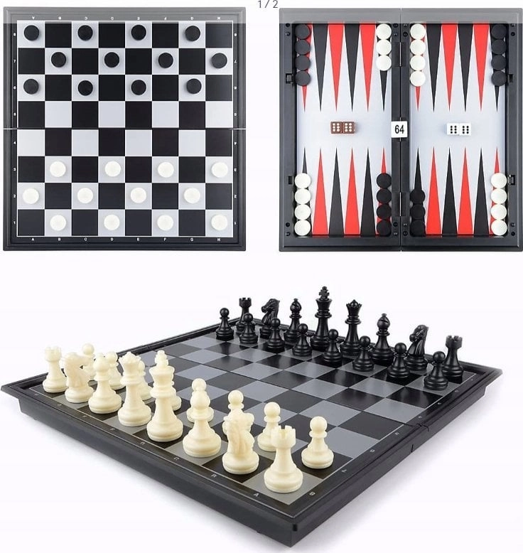 Chess set 3in1 magnet.plast.31