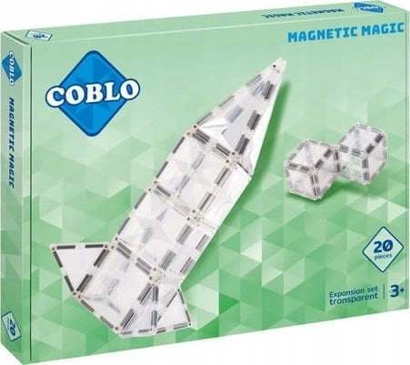 Magnetic construction blocks Transparent 20 pieces