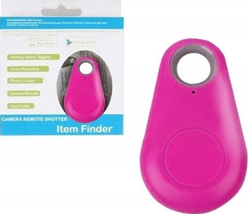 LOKALIZATOR BRELOCZEK GPS BLUETOOTH ANTI-LOST RÓŻOWY