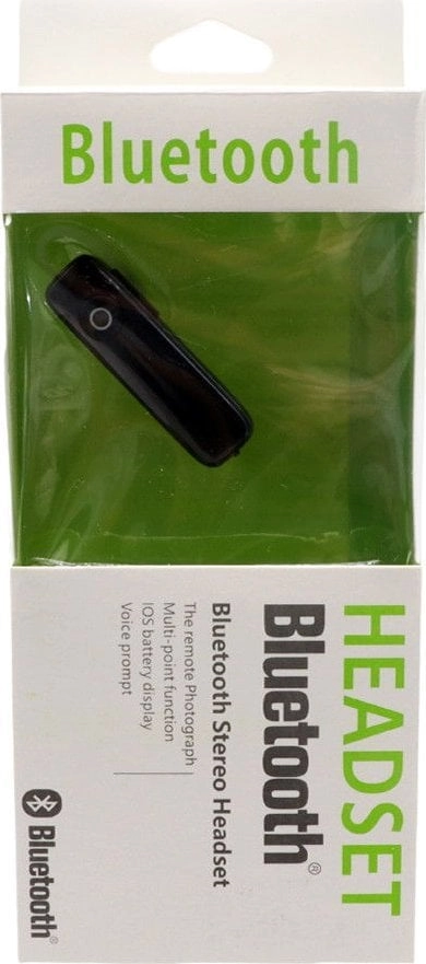 Słuchawki . ECOBOX SŁUCHAWKA BLUETOOTH CZARNA 35421