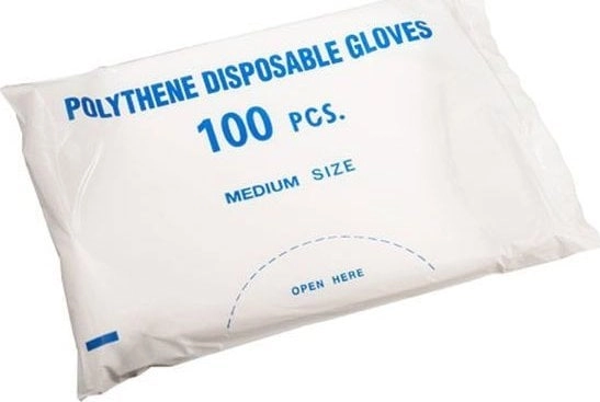 Glove Disposable size M LDPE 100