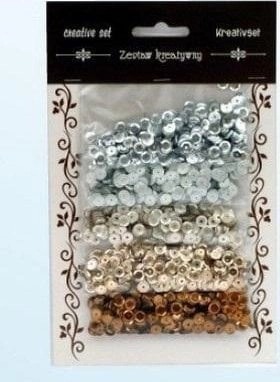 Set of silver-brown sequins 6mm 30g