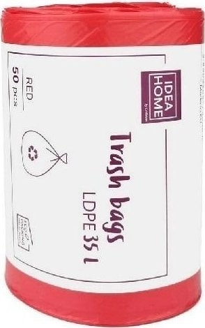 Garbage bags 35l red 50pcs 5902308736061