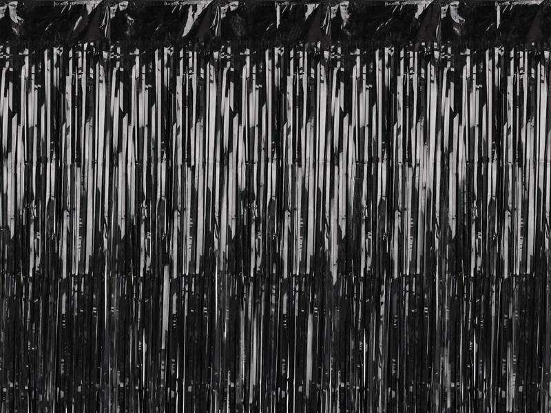 Party curtain black 100x200cm 5904555072299
