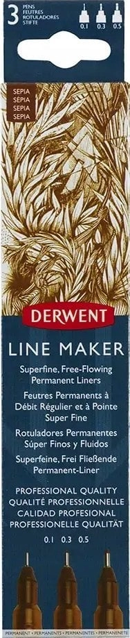 Derwent Line Maker Sepia 3stk (0