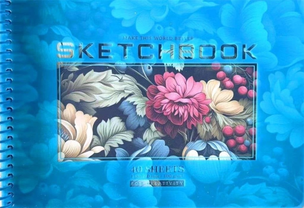 Sketchbook A5/40K  circle  smooth  Flowers FRESH