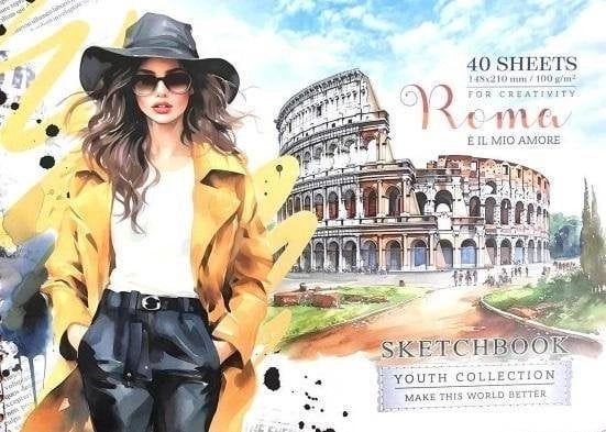 Sketchbook A5/40K smooth circle Rome FRESH