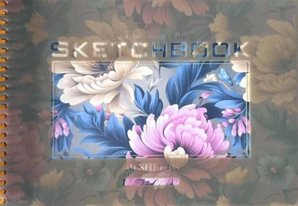 Sketchbook A5/40K  circle  smooth  Flowers FRESH