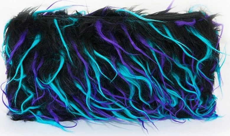 A furry pencil case with a