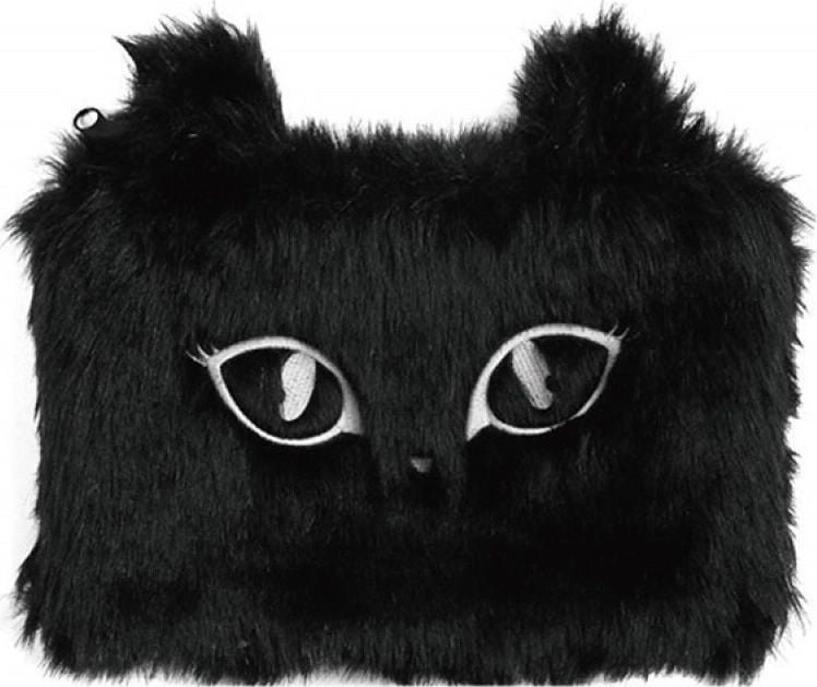 A furry pencil case with a