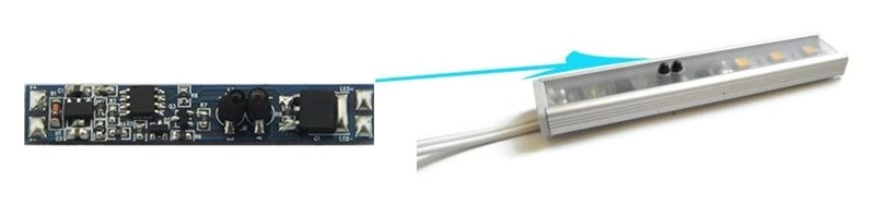 REMT CONTR LED 12-24V 8A PROF-DIM-IR2/BL