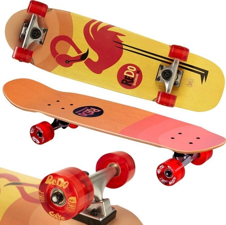ReDo Flaming Wooden Skateboard Scooter 100kg