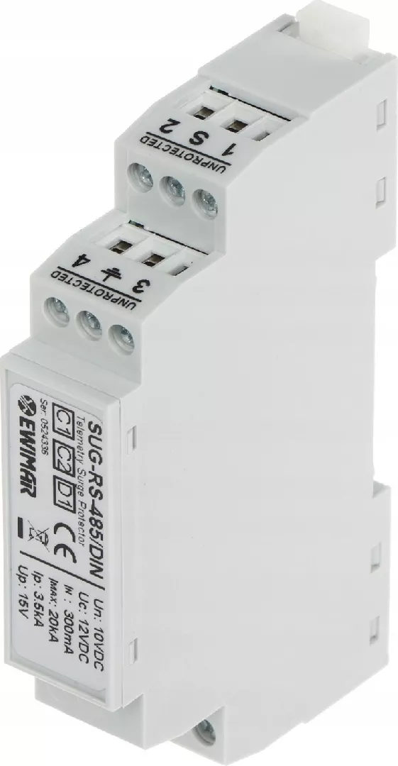 SUG-RS485/DIN OVERVOLTAGE PROTECTION FOR SYMMETRICAL RS-485