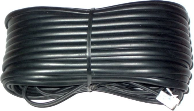 Kabel telefoniczny prosty 7m Czarny (TEL0033-7