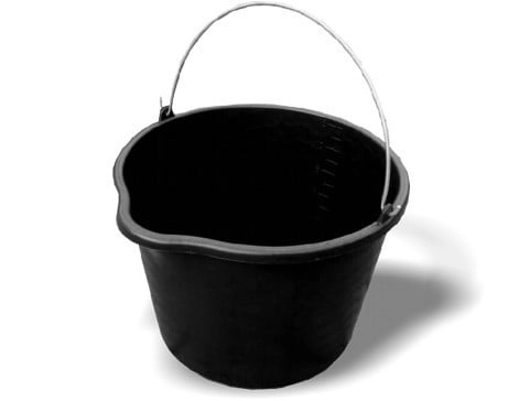 Plastic construction bucket 12L with funnel