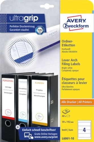 Avery-Zweckform L6061-10 59 x 192 mm